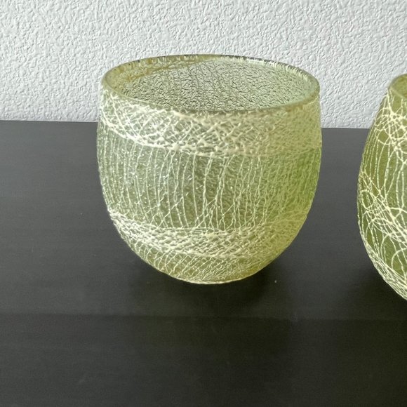 Set of 2 MCM Roly Poly Spaghetti String Drink Glasses // Color Craft Shat-R-Pruf - Picture 2 of 5